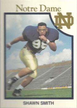 1990 Notre Dame Fighting Irish 60 #31 Shawn Smith Front