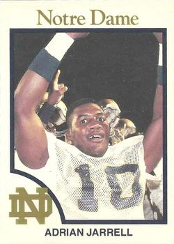 1990 Notre Dame Fighting Irish 60 #56 Adrian Jarrell Front