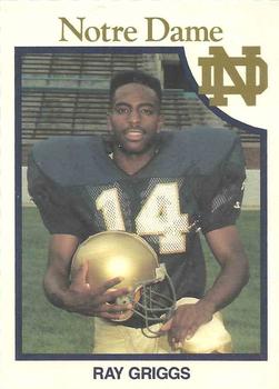 1990 Notre Dame Fighting Irish 60 #60 Ray Griggs Front