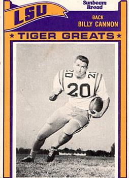 1983 Sunbeam Bread LSU Tigers #20 Billy Cannon Front