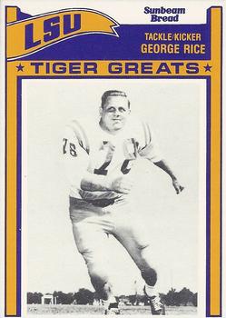 1983 Sunbeam Bread LSU Tigers #39 George Rice Front