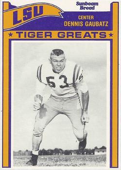 1983 Sunbeam Bread LSU Tigers #53 Dennis Gaubatz Front