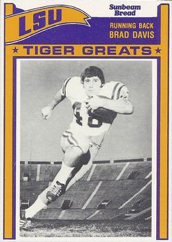 1983 Sunbeam Bread LSU Tigers #58 Brad Davis Front