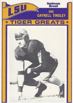 1983 Sunbeam Bread LSU Tigers #66 Gaynell Tinsley Front