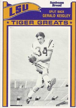 1983 Sunbeam Bread LSU Tigers #75 Gerald Keigley Front