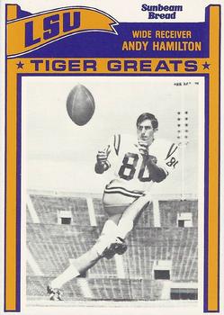 1983 Sunbeam Bread LSU Tigers #80 Andy Hamilton Front