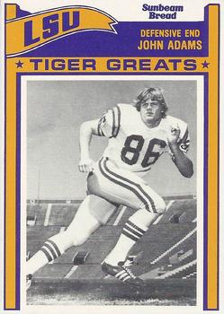1983 Sunbeam Bread LSU Tigers #86 John Adams Front