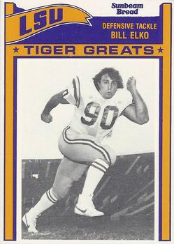 1983 Sunbeam Bread LSU Tigers #90 Bill Elko Front