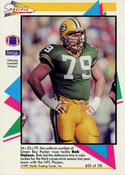 1991 Pacific Flash Cards #33 Bob Nelson Back