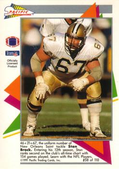 1991 Pacific Flash Cards #58 Stan Brock Back