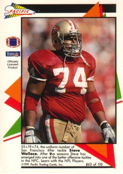 1991 Pacific Flash Cards #63 Steve Wallace Back