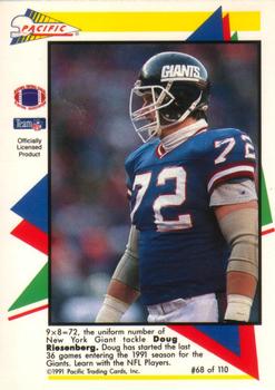 1991 Pacific Flash Cards #68 Doug Riesenberg Back
