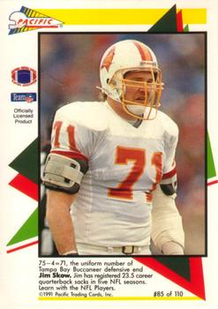 1991 Pacific Flash Cards #85 Jim Skow Back