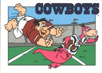 1993 Cardz The Flintstones NFL #34 Dallas - Schedule Front