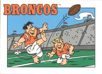 1993 Cardz The Flintstones NFL #35 Denver - Schedule Front