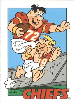 1993 Cardz The Flintstones NFL #40 Kansas City - Schedule Front