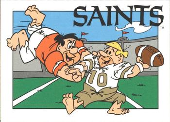 1993 Cardz The Flintstones NFL #46 New Orleans - Schedule Front
