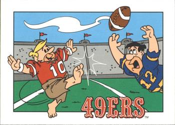 1993 Cardz The Flintstones NFL #53 San Francisco - Schedule Front