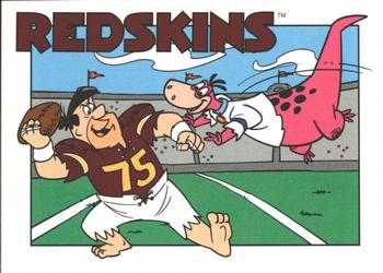 1993 Cardz The Flintstones NFL #56 Washington - Schedule Front
