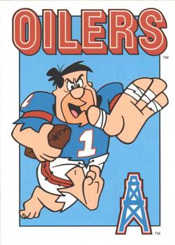 1993 Cardz The Flintstones NFL #66 Houston - Team Stats Front