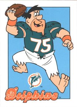 1993 Cardz The Flintstones NFL #71 Miami - Team Stats Front