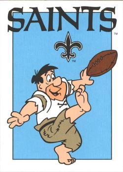 1993 Cardz The Flintstones NFL #74 New Orleans - Team Stats Front