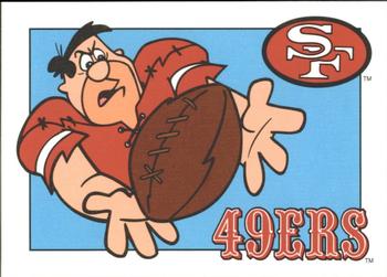 1993 Cardz The Flintstones NFL #81 San Francisco - Team Stats Front