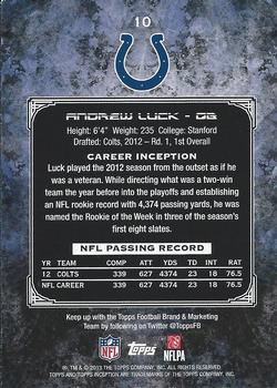2013 Topps Inception #10 Andrew Luck Back