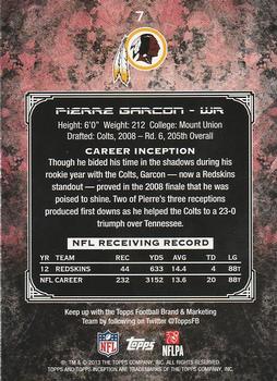 2013 Topps Inception #7 Pierre Garcon Back