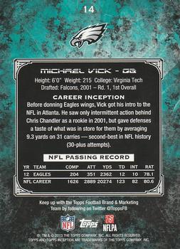 2013 Topps Inception #14 Michael Vick Back