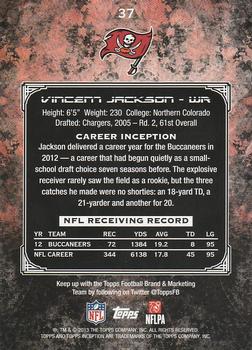 2013 Topps Inception #37 Vincent Jackson Back