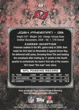 2013 Topps Inception #48 Josh Freeman Back