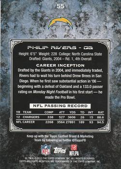 2013 Topps Inception #55 Philip Rivers Back