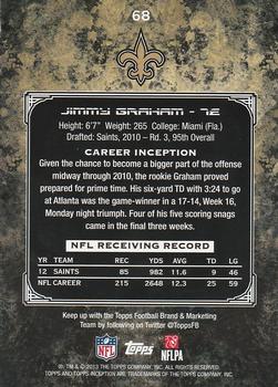 2013 Topps Inception #68 Jimmy Graham Back