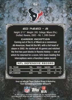 2013 Topps Inception #82 Ed Reed Back