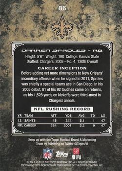 2013 Topps Inception #86 Darren Sproles Back