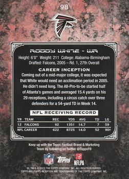 2013 Topps Inception #98 Roddy White Back