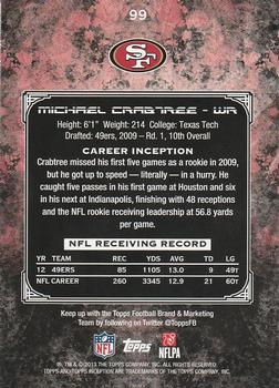2013 Topps Inception #99 Michael Crabtree Back