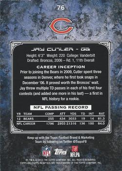 2013 Topps Inception #76 Jay Cutler Back