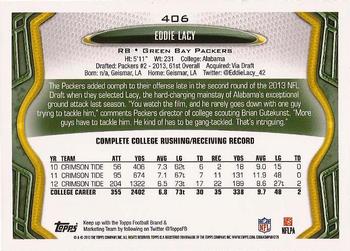 2013 Topps #406 Eddie Lacy Back