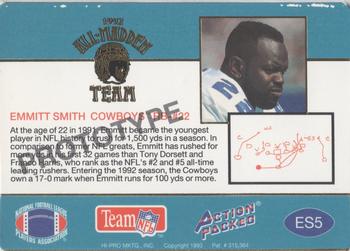 1993 Action Packed All-Madden - Emmitt Smith Promos #ES5 Emmitt Smith Back