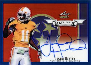 2013 Leaf Metal Draft - State Pride Prismatic Silver #SP-JH1 Justin Hunter Front