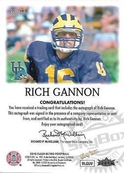 2012 Fleer Retro Ultra - Autographics 1997 #97AU-GA Rich Gannon Back