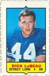 1969 Topps - Four-in-One Singles #NNO Dick LeBeau Front