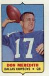 1969 Topps - Four-in-One Singles #NNO Don Meredith Front