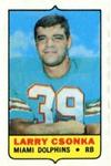 1969 Topps - Four-in-One Singles #NNO Larry Csonka Front
