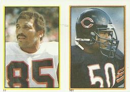 1985 Topps Stickers #11 / 161 Isaac Curtis / Mike Singletary Front