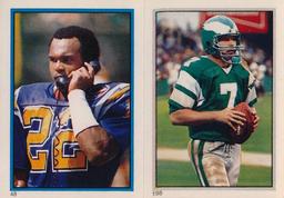1985 Topps Stickers #48 / 198 Gill Byrd / Ron Jaworski Front