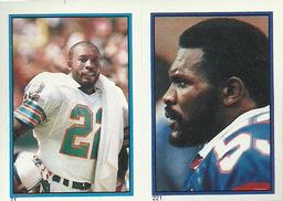 1985 Topps Stickers #71 / 221 Tony Nathan / Harry Carson Front