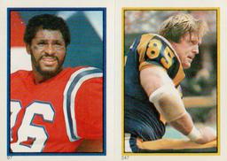 1985 Topps Stickers #97 / 247 Stanley Morgan / Jack Youngblood Front